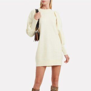 Ulla Johnson 100% Merino Wool Viviana Puff Sleeve Dress - Size Small